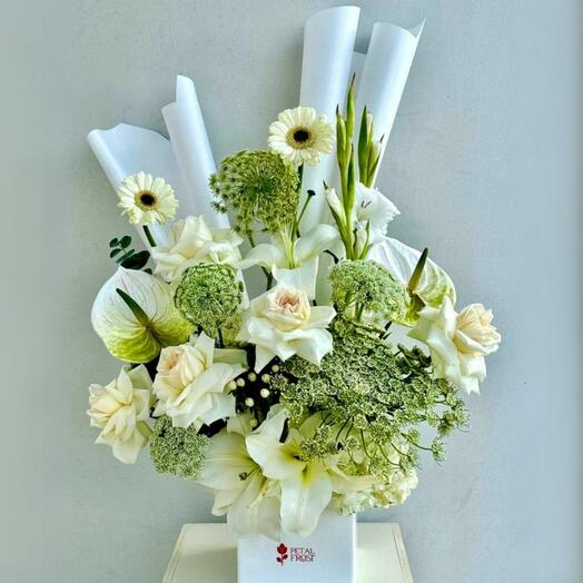 Большая белая элегантная коробка