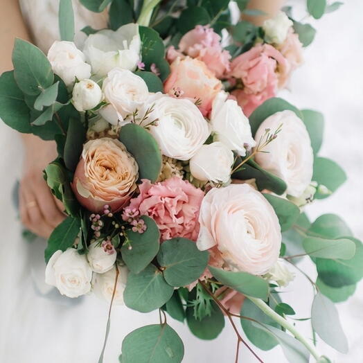 Wedding bouquet with ranunculus