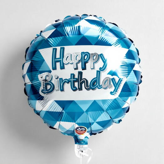 Happy Birthday Foil Balloon Blue | Festive Helium Balloon Dubai JVC