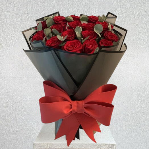 Fairy _ букет из 25 классических красных роз для годовщины, дня рождения или дня святого Валентина