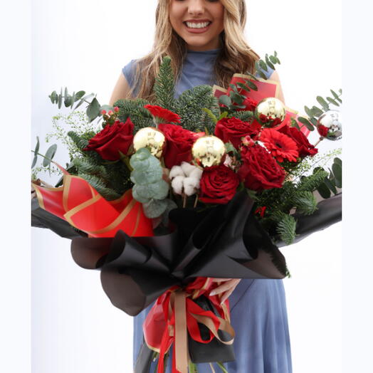 Élégance de Noël rouge et or