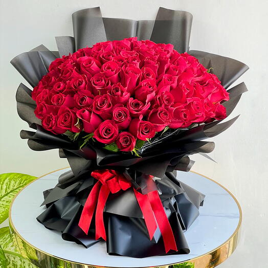 Premium 100 Red Roses Bouquet