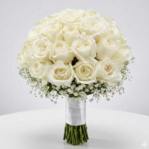 Pure White Love – 21 White Roses