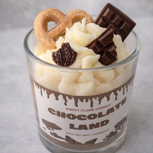 Шоколадная десертная свеча в подарок – подарок на Рамадан и День матери.