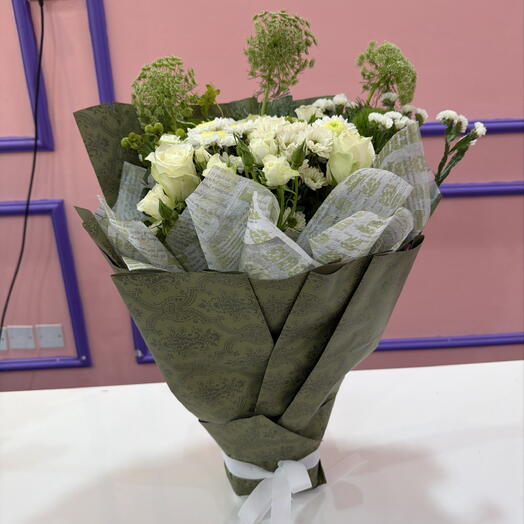 White and Green Floral glory