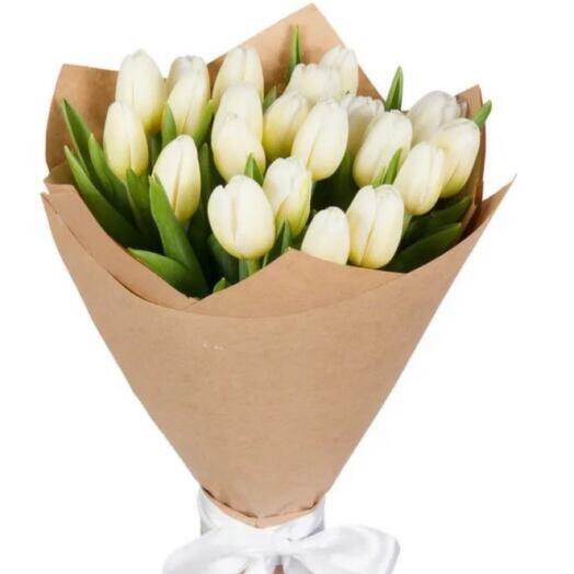 White Tulip Bouquet-634