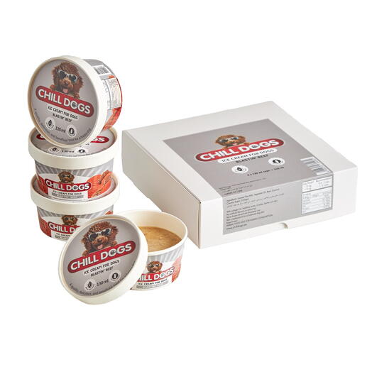 Chill Dogs Ice Cream Blastin Beef Box 130ml X 4 Cups