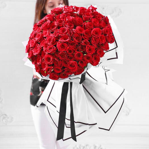 100 Days of Love Roses Bouquet