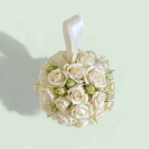 Cream Rose Pomander Ball