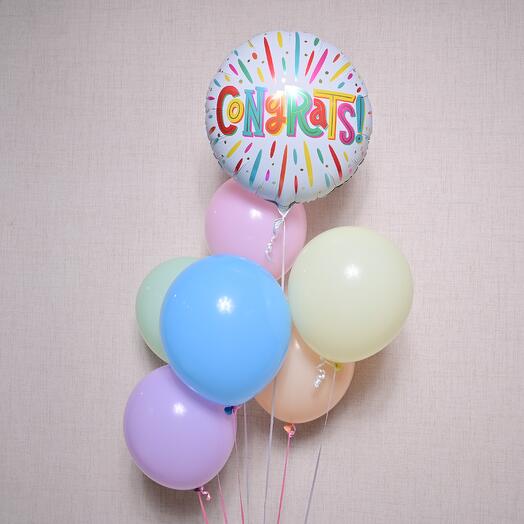 Colorful Congrats Balloon Set  7016