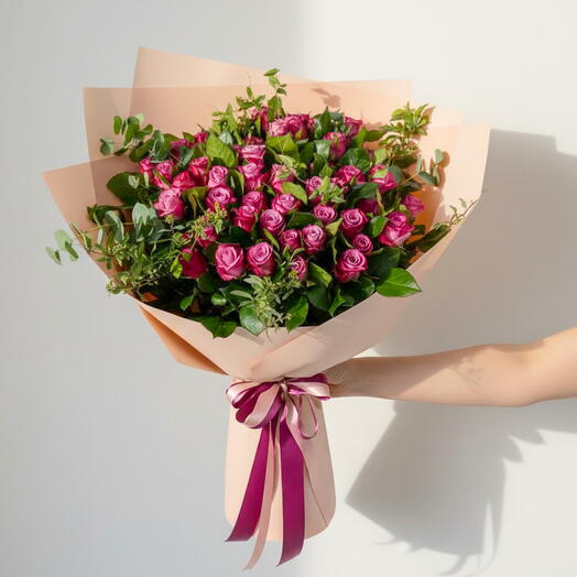 51 Purple Roses Bouquet