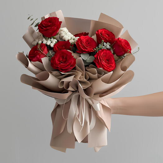 Pure Love – 11 Red Roses Bouquet