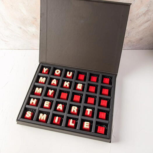 Шоколадный подарочный набор "Заставь моё сердце улыбнуться" для него