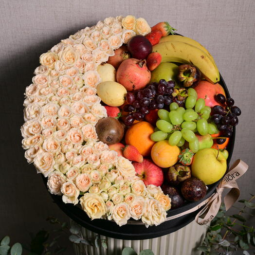 Moonlight Fruit   Flower Basket  6110