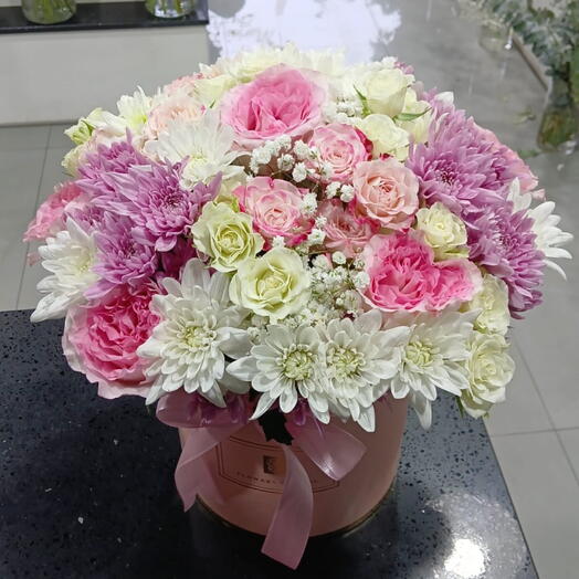 Lovely pink flower box