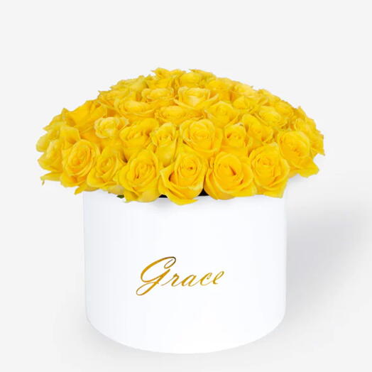 Yellow Roses in Large Box