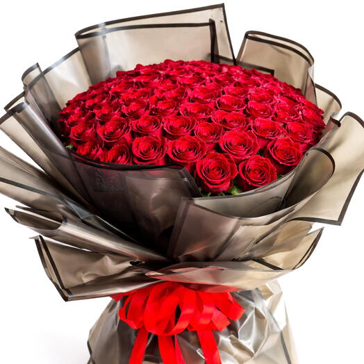 Grand Crimson – 75 Red Roses