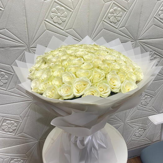 Rustic Bouquet Of White Roses