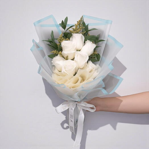 Невинность Вечности Букет Белых Роз