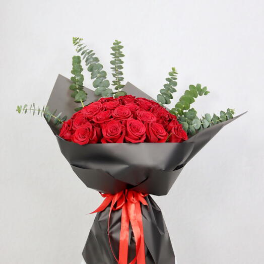 25 rosesRed Garden Rose Bouquet