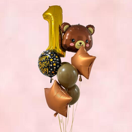 Golden Forest Friend Balloons Set