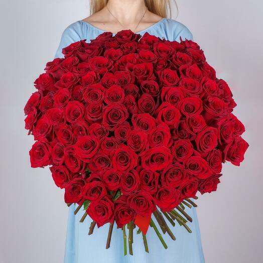 101 красная роза