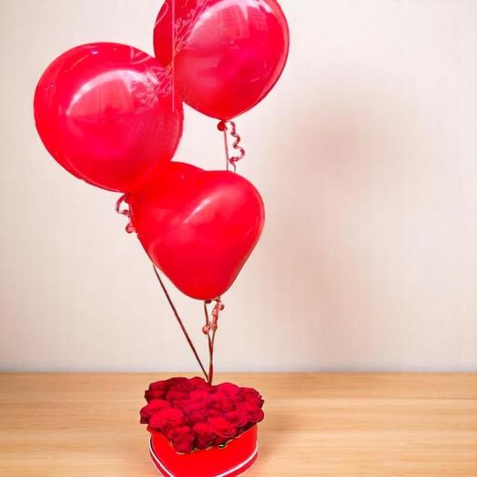 Flowers with balloons