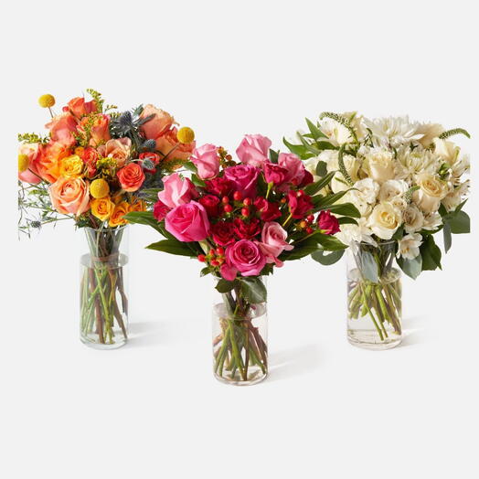 Ежемесячная подписка на цветы - 4 подобранных букета