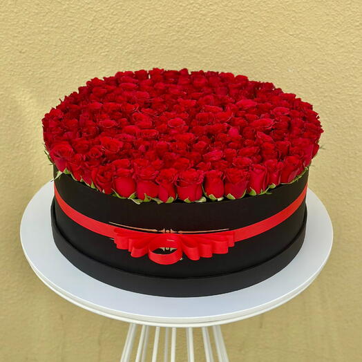 200 roses en boîte