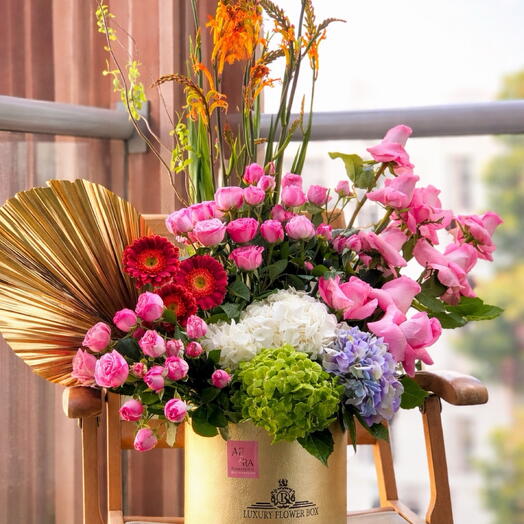 Boîte de fleurs de luxe pour la Journée de la femme