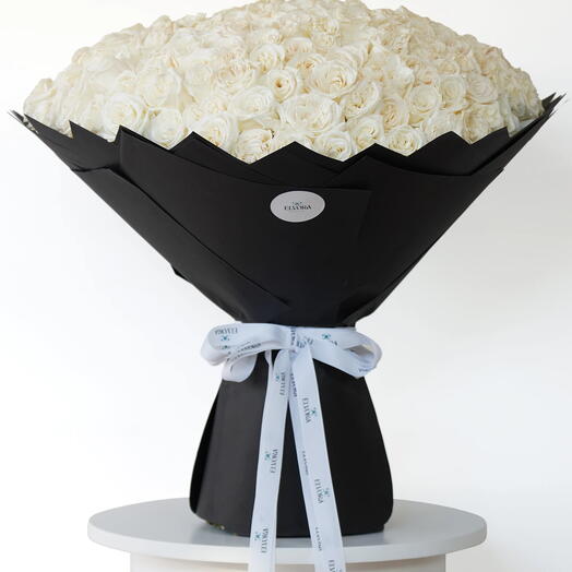 White Roses Dove Garden Bouquet