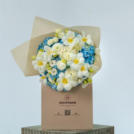 BABY BLUE FLOWER BOUQUET