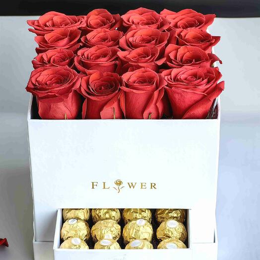 Red Rose In A White Box