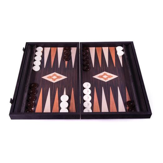 Backgammon handcrafted wenge wood replica