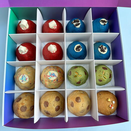 Мини-печенье с крупными кусочками и начинкой