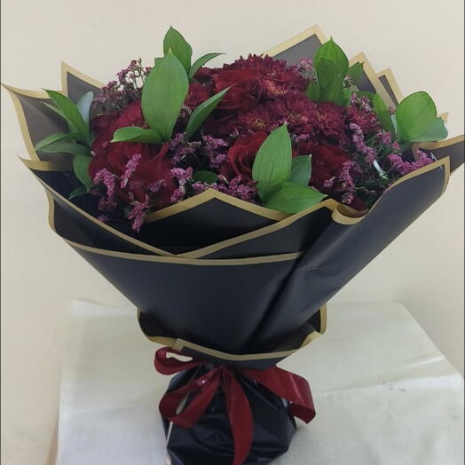 Dark Red Rose Bouquet