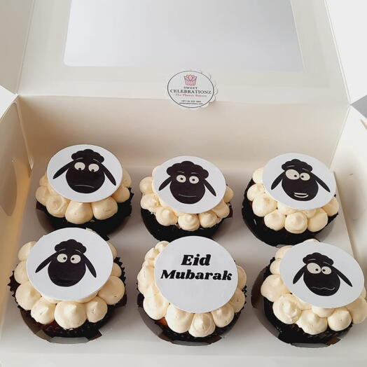 Eid Mubarak Sheep Cupcakes
