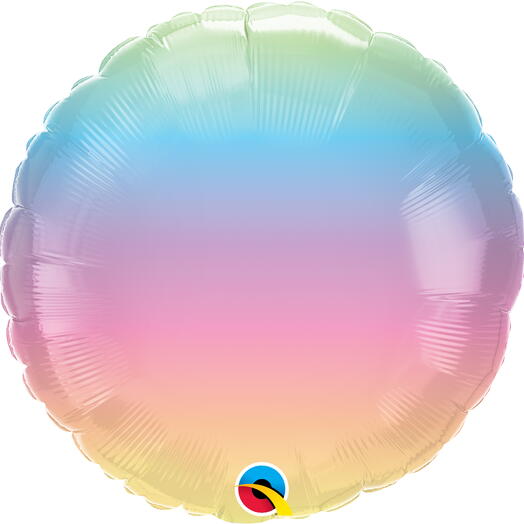 Фольгированный шар пастель омбре