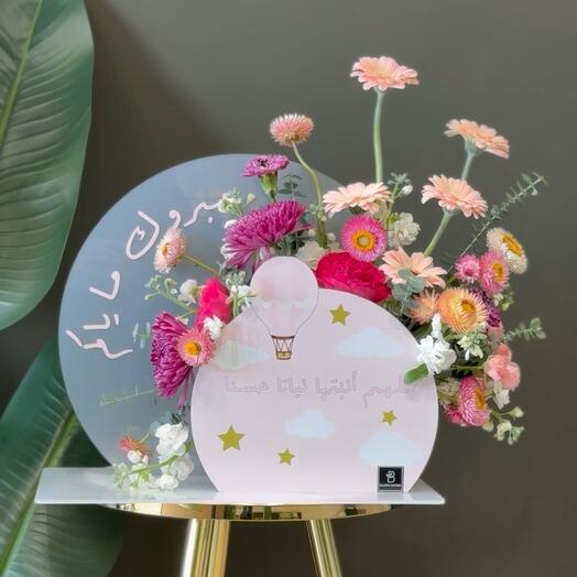 Baby Girl Flowers Acrylic