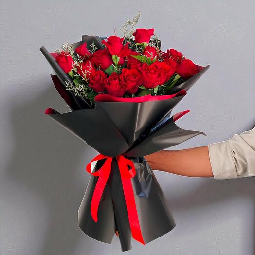 Букет красных роз, сладкий 21