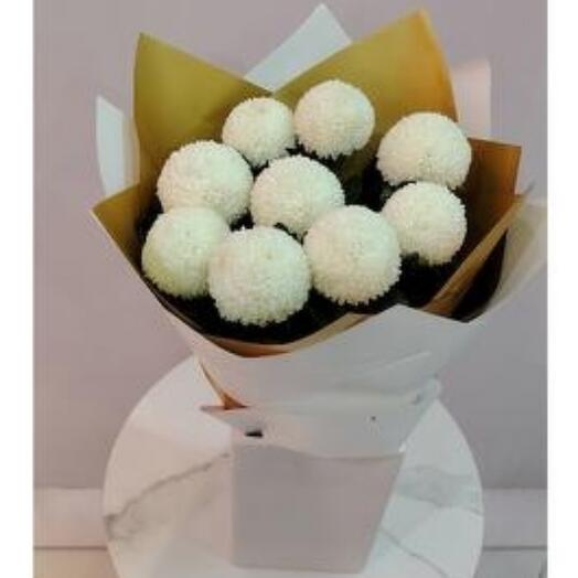 хризантемы "Сноуболл"