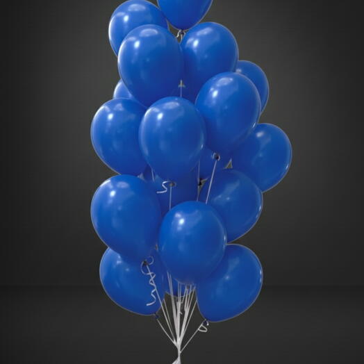 Набор синих гелиевых шаров (15 шт.)