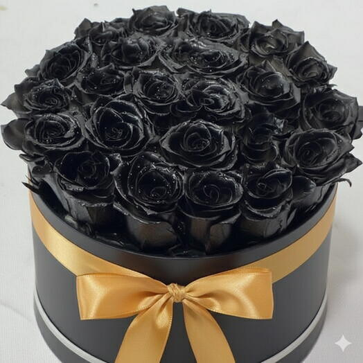 41 Black Roses in Black Box