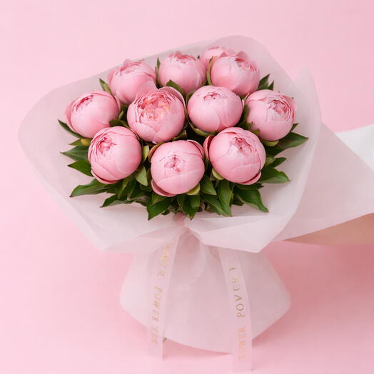 Sweetness: Bouquet of 10 Pink Peonies