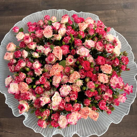 Baby roses blooming bouquet