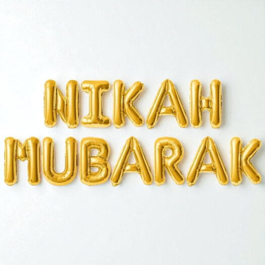 Фольгированные шары Nikah Mubarak