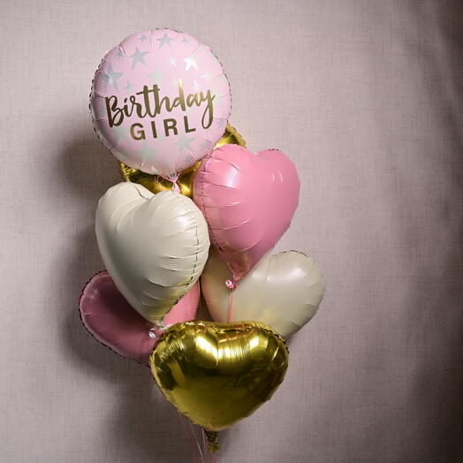 Набор фольгированных шаров Heartshine «Именинница»  7047