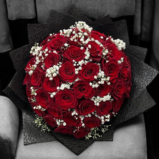 30 Premium Red Roses Letter Bouquet