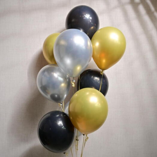 9 Globos de Látex con Helio