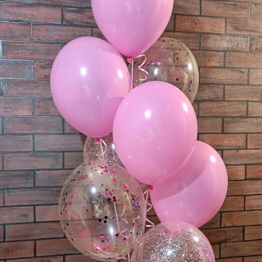 Pink guilt balloons set